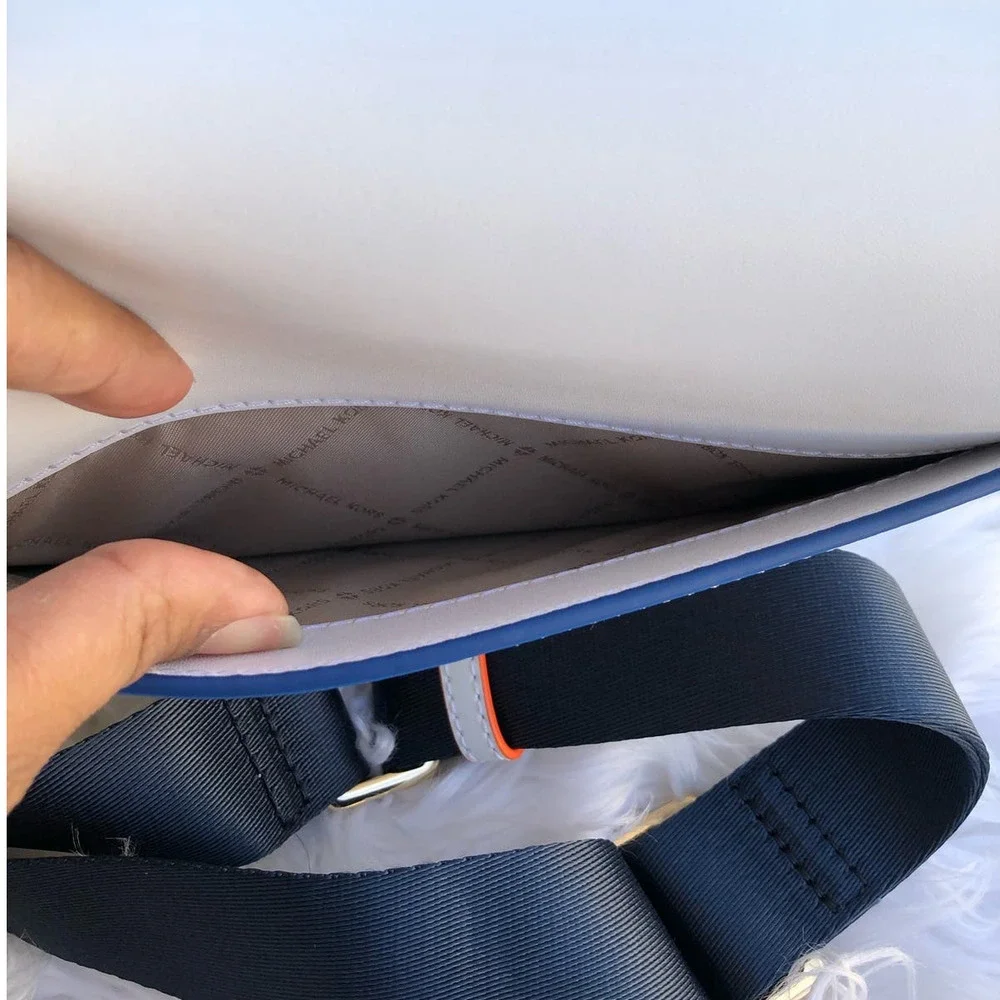 Michael Kors Sloan Editor Leather Messenger Crossbody Rainbow - Picture 13 of 16